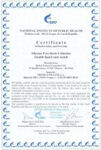 Certificate Food supplement Topinambur powder, 75 g