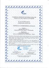 Certificate Food supplement Topinambur powder, 75 g