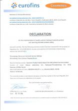 Declaration Food supplement Topinambur powder, 75 g