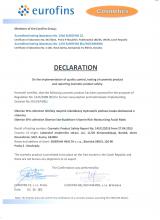 Declaration Food supplement Topinambur powder, 75 g