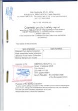 Cocmetic product safety report Food supplement Topinambur powder, 75 g