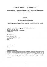 Safety report<br>Siberian Rose Hips velvety soft cleansing foam Food supplement Topinambur powder, 75 g