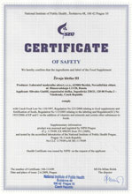 Certificate of safety Food supplement Topinambur powder, 75 g
