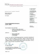 Verkehrsfähigkeitsbescheinigung Food supplement Topinambur powder, 75 g